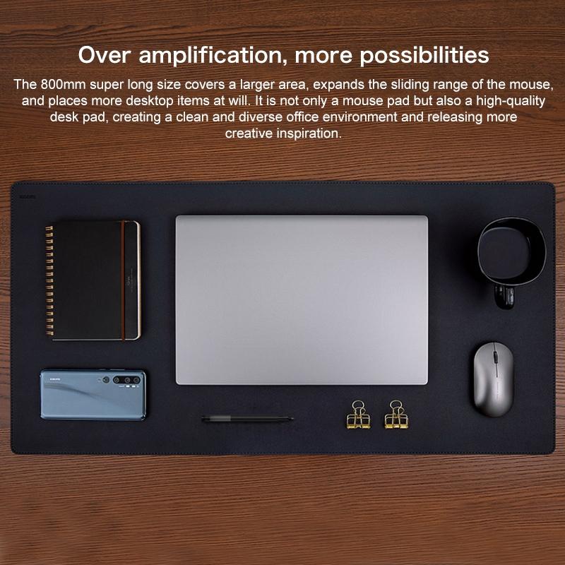 Waterproof Non Slip Desk Pad For Large Mice - Grey