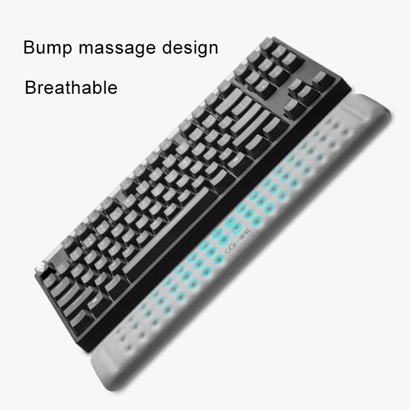 Memory Foam Keyboard Wrist Rest & Mouse Pad - Grey