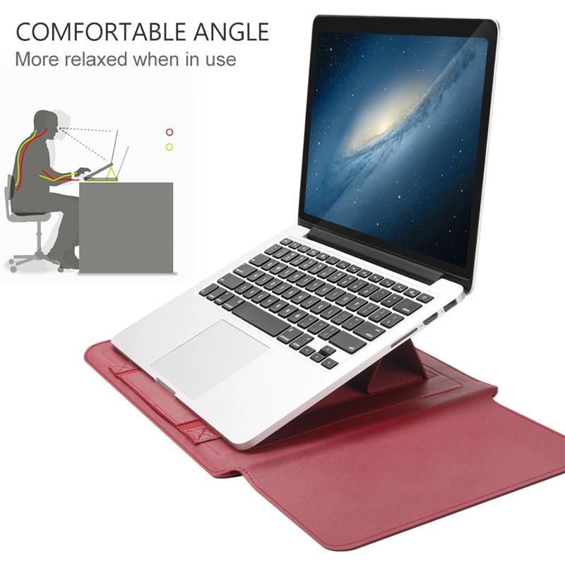 Universal Waterproof Laptop Bag Set With Handle Stand Pen Holder Winders Mouse & Charger Bags - Grey