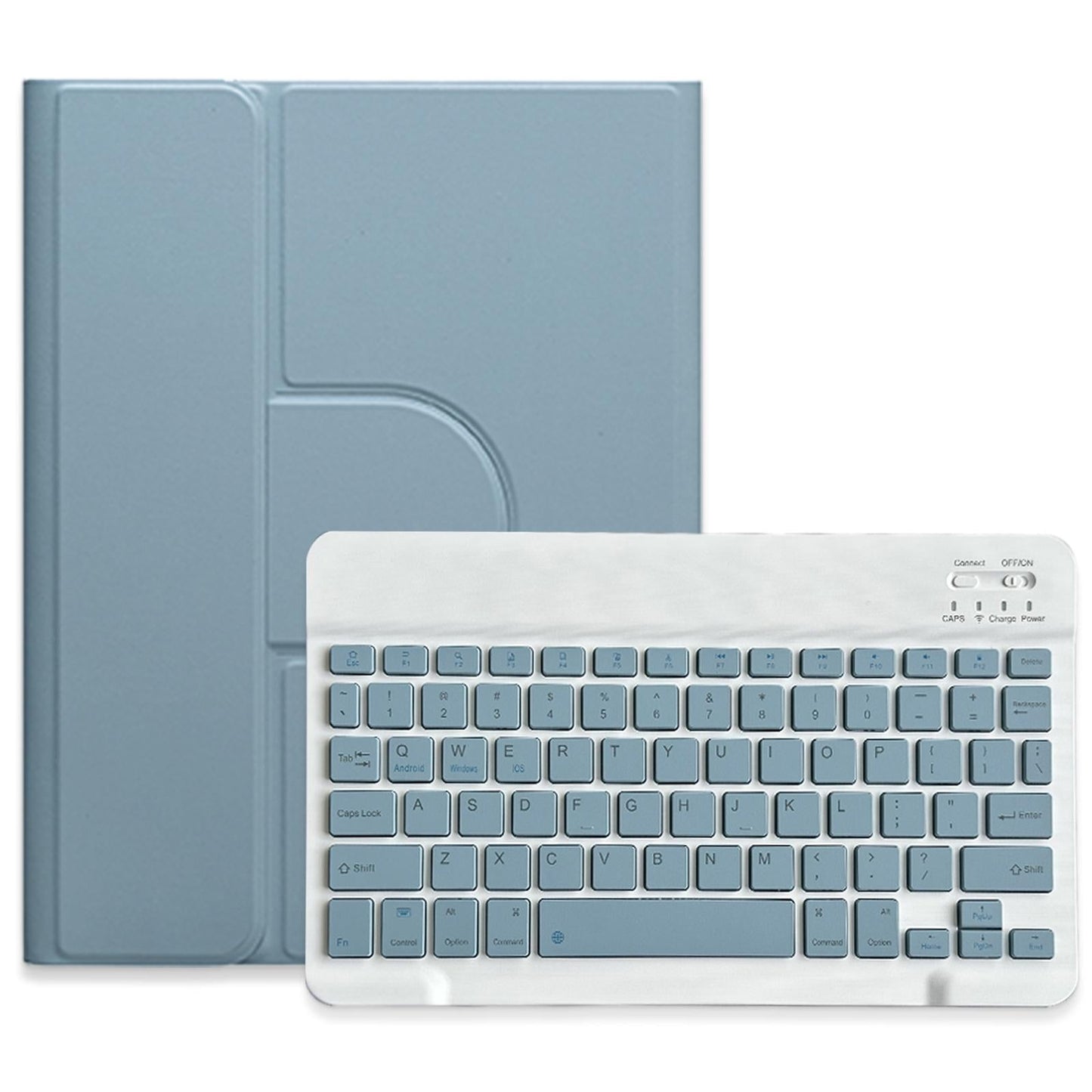 360 Degree Rotatable Bluetooth Keyboard Leather Case - Square Button - Pink - For Ipad 10.2 2021 / Air 2019