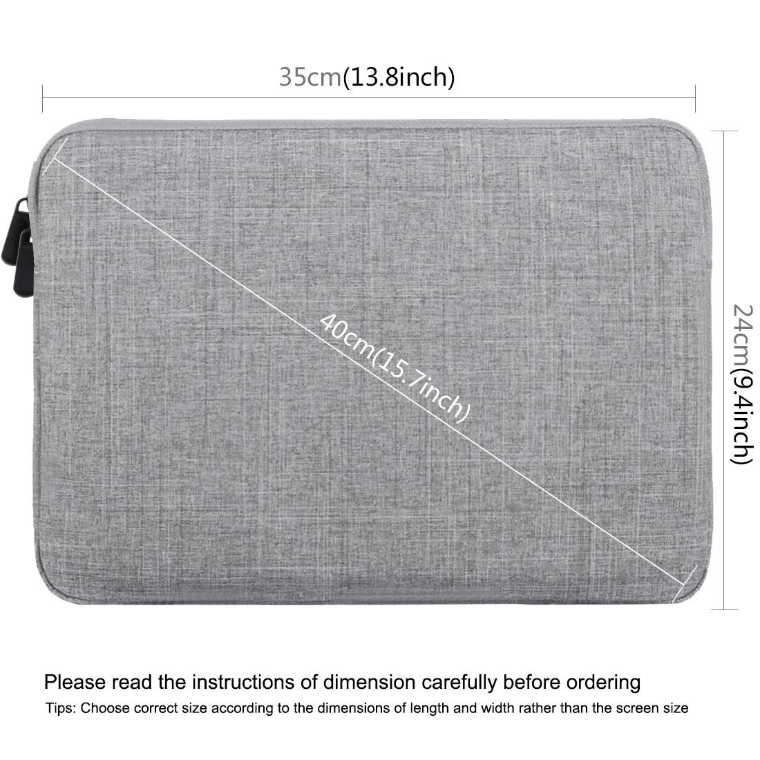 13 Inch Laptop Sleeve Case with Zipper for Macbook Samsung Sony Dell Alienware Chuwi Asus Hp - Grey