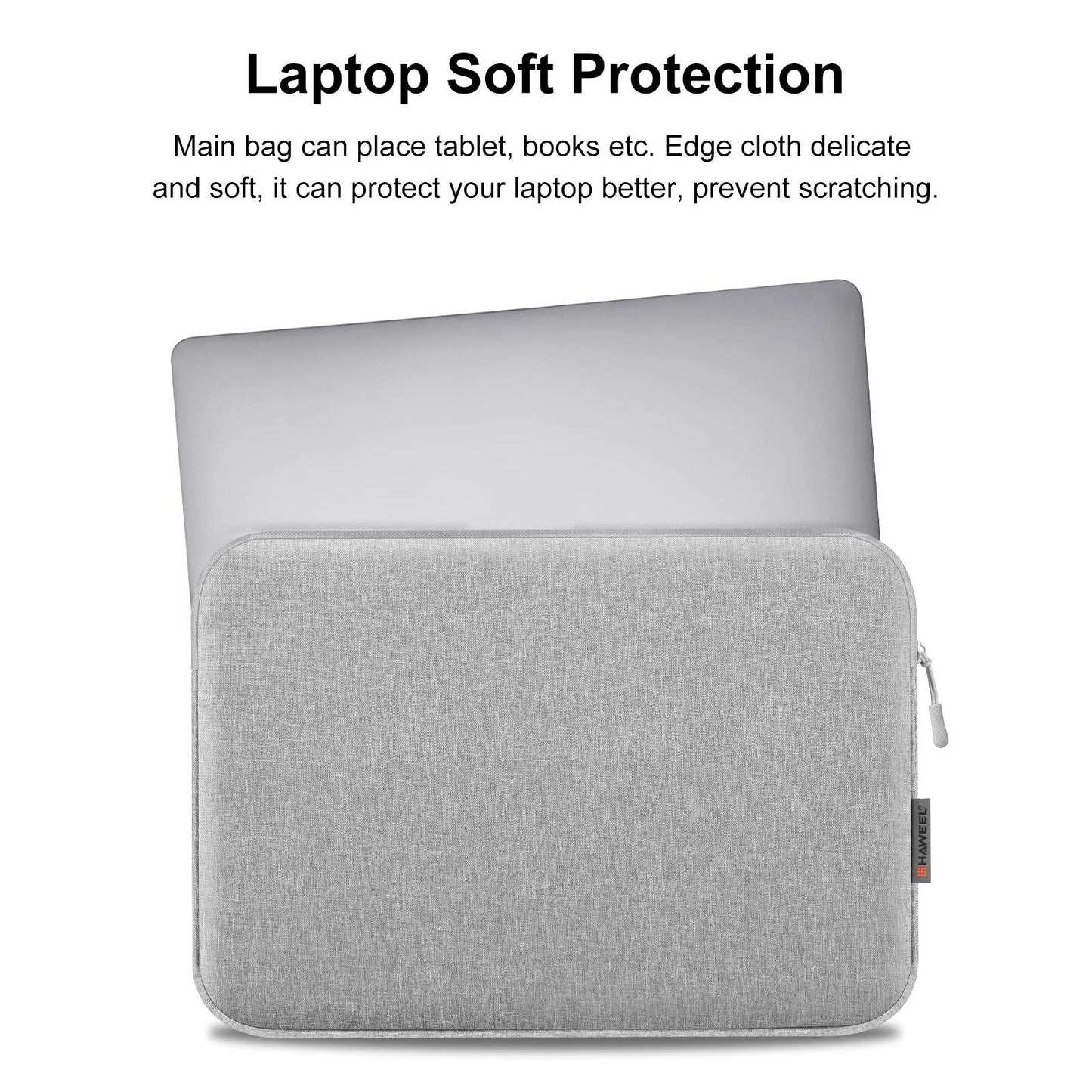 13 Laptop Sleeve Briefcase for 12.5-13.5 Laptops - Zipper Closure - Grey