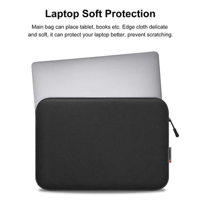 14-15 Inch Laptop Sleeve Briefcase Bag with Zipper - Grey