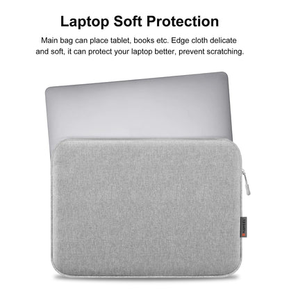 15-16.7 Inch Laptop Briefcase Bag with Zipper for 16 Inch Sleeve - Grey