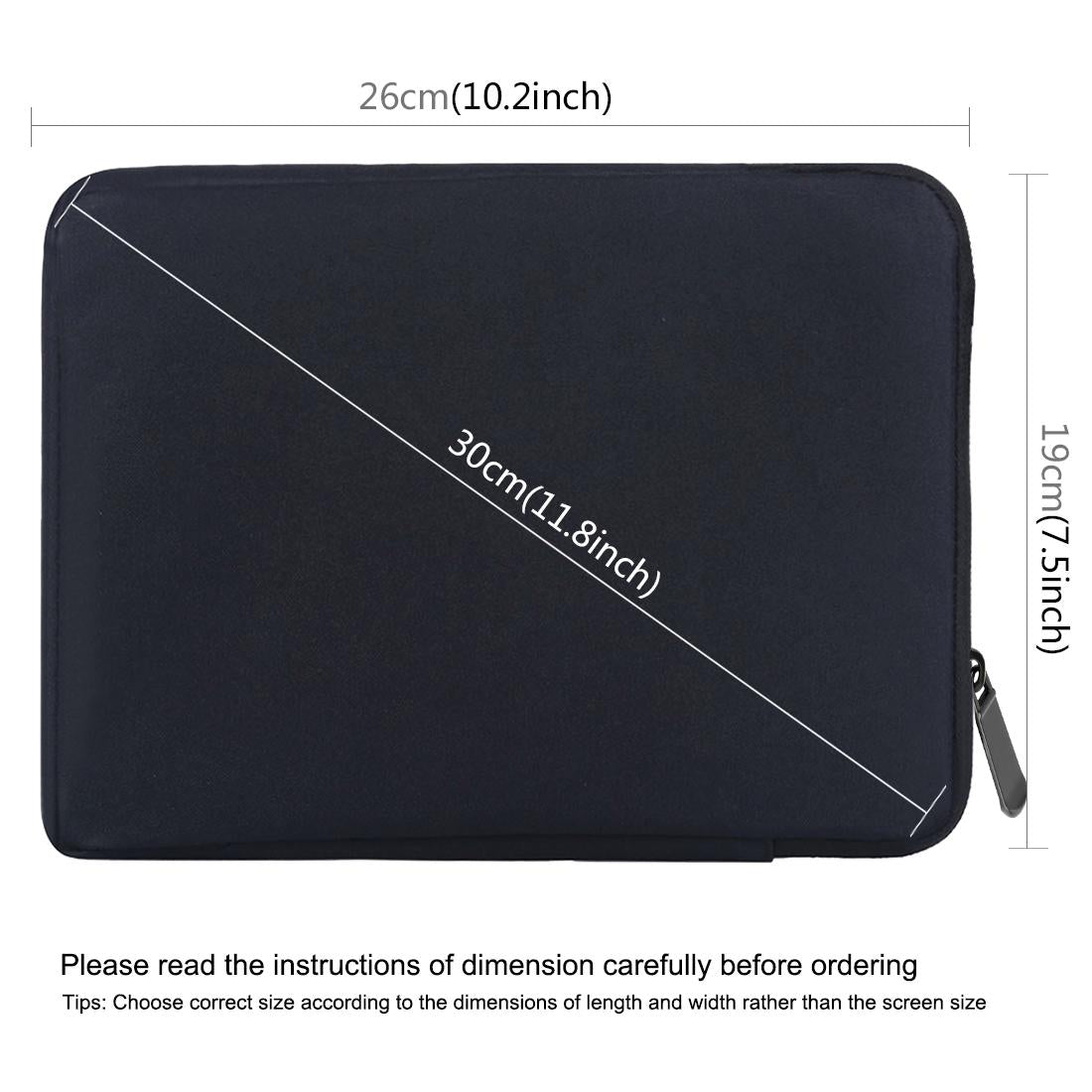 Zipper Sleeve Briefcase for Ipad Pro 9.7 and Other Tablets - Grey