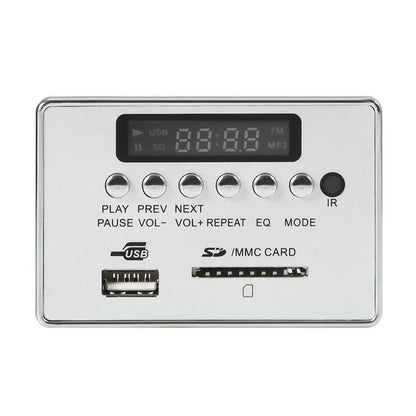 Car Mp3 Player Board With Bluetooth Fm Radio Sd / Usb / Aux Remote - Silver Grey