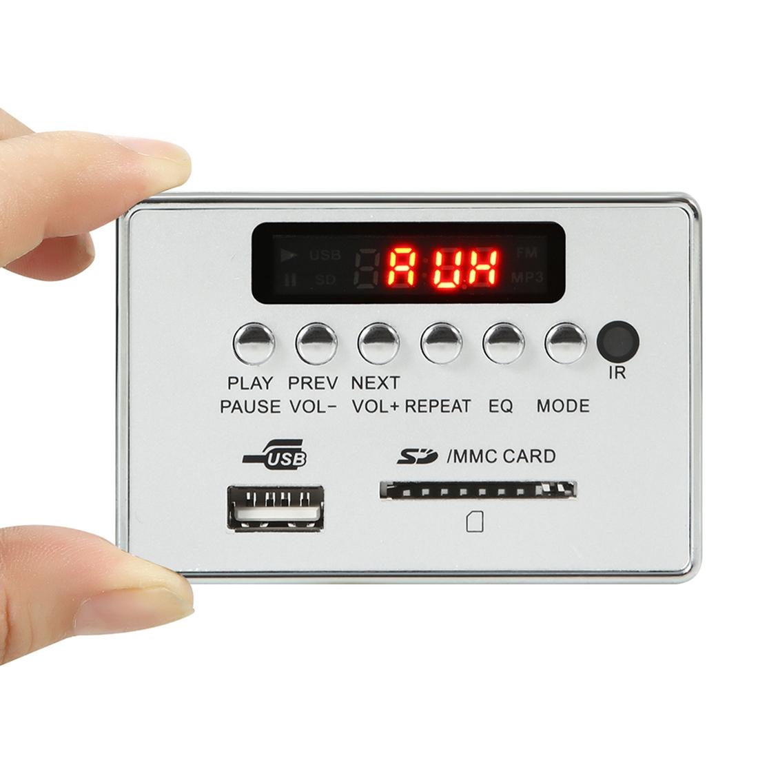 Car Mp3 Player Board With Bluetooth Fm Radio Sd / Usb / Aux Remote - Silver Grey
