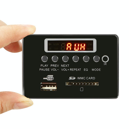 Car Mp3 Player Board With Bluetooth Fm Radio Sd / Usb / Aux Remote - Silver Grey