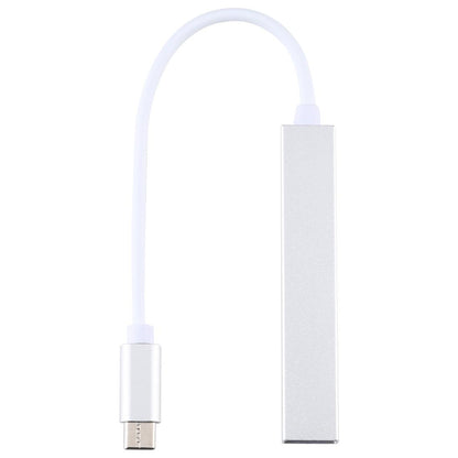 4-Port Usb-C Hub Adapter With Usb 3.0 - Silver Grey