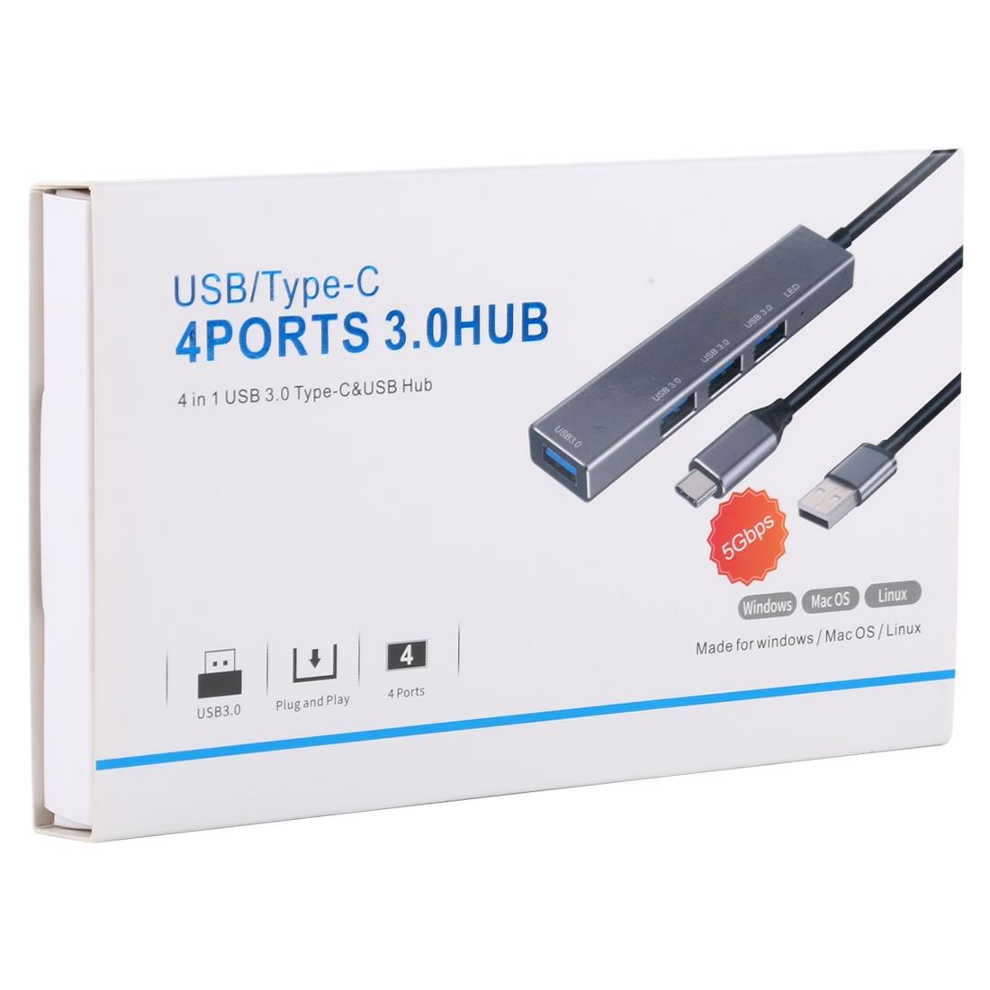 Aluminum Usb 3.0 Hub Adapter With Led Indicator