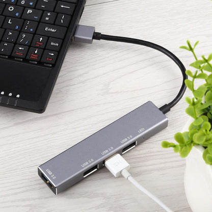 Aluminum Usb 3.0 Hub Adapter With Led Indicator
