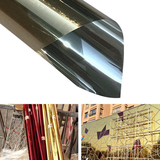 100cm x 1m Uv Reflective one Way Privacy Window Film Sticker - Gold