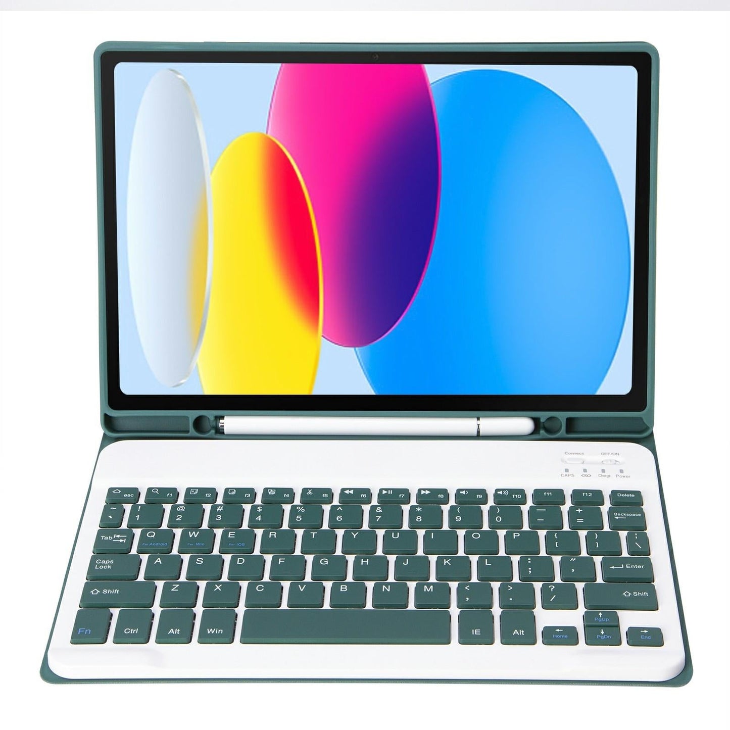Ultra-Thin Bluetooth Keyboard Leather Tablet Case For Ipad 10.9 2022 With Pen Slot - Gold