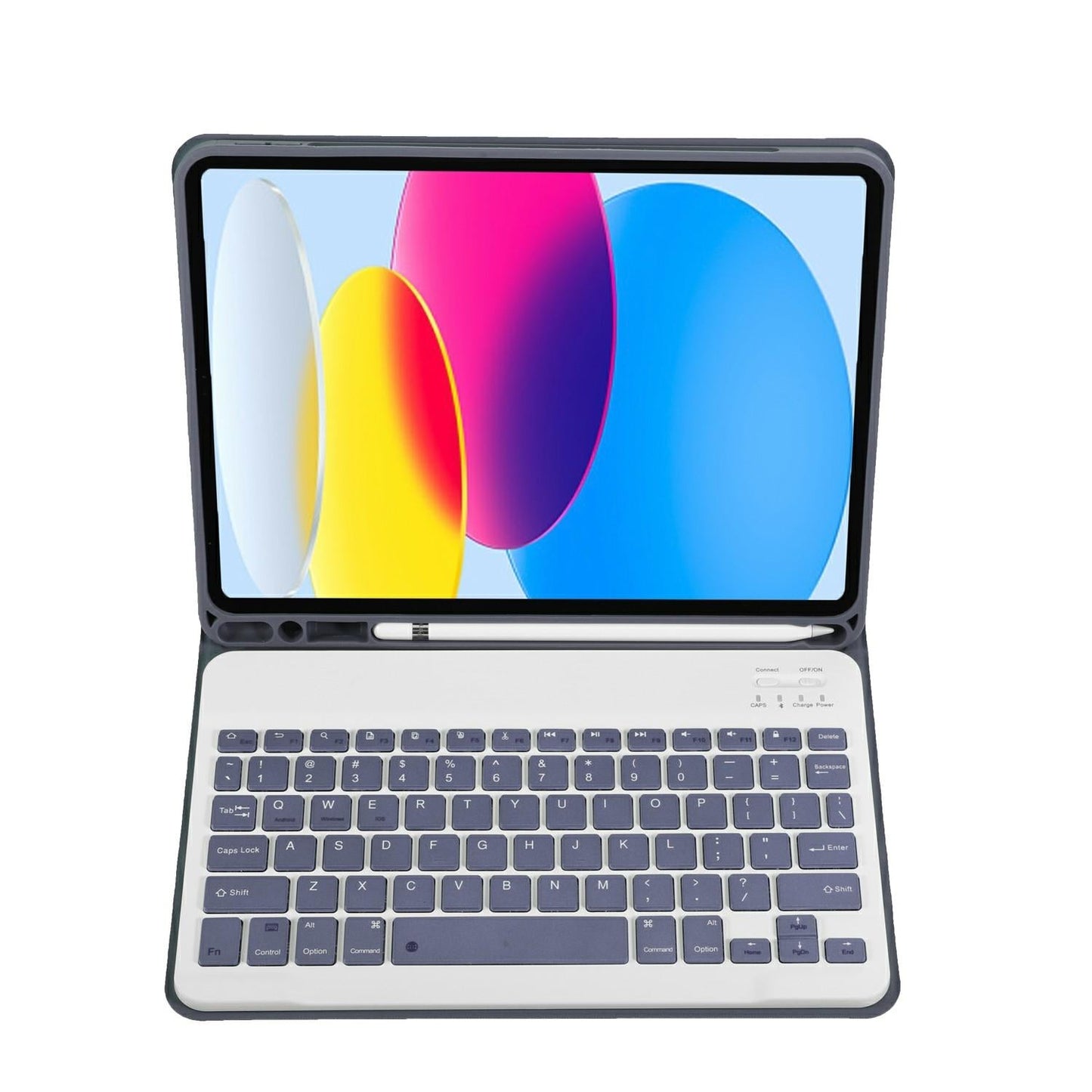 Ultra-Thin Bluetooth Keyboard Leather Tablet Case For Ipad 10.9 2022 With Pen Slot - Gold