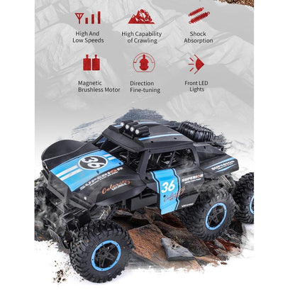 6-drive 2.4g Rc Off-road Car - Remote Control Vehicle - Blue