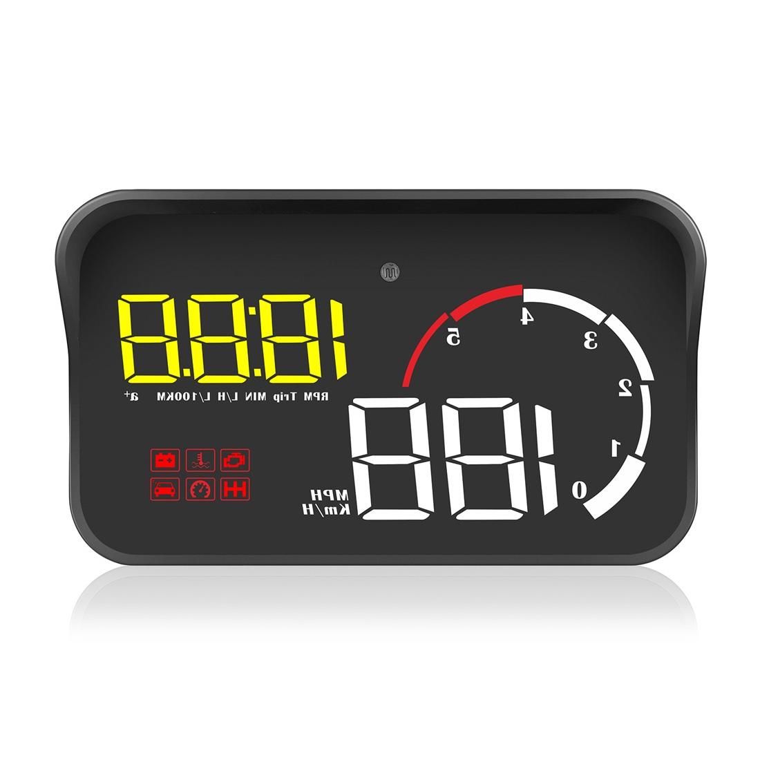 Universal Car Obd2 Hud 3.5 Inch Vehicle Head Up Display - Blue