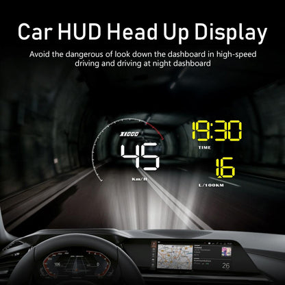Universal Car Obd2 Hud 5.5 Inch Display Blue