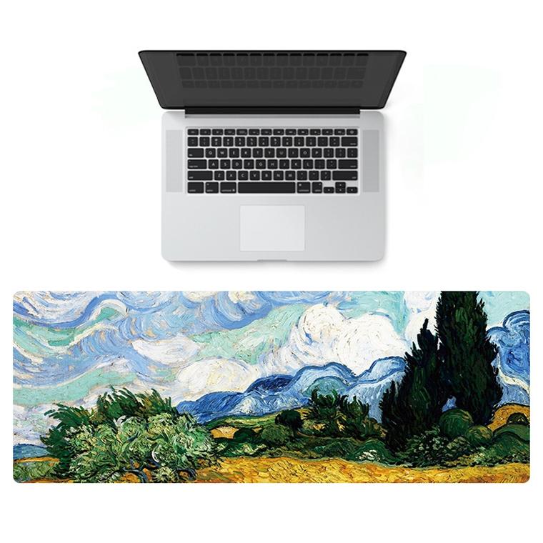 Large Oil Painting Desk Rubber Mouse Pad - Iris