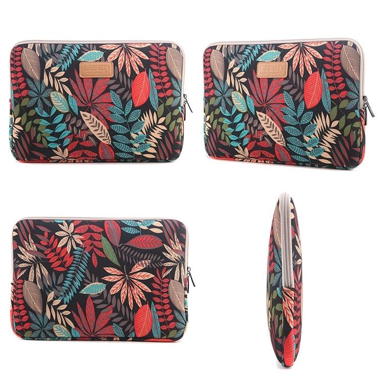 Colourful Leaves Sleeve Case Briefcase with Zipper - Blue