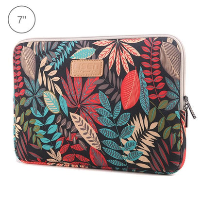 Colourful Leaves Sleeve Case Briefcase with Zipper - Blue