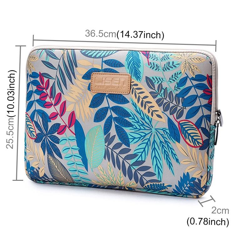 Colourful Leaves Sleeve Case for Macbook Samsung Sony Dell Alienware Chuwi Asus Hp Laptops - Blue