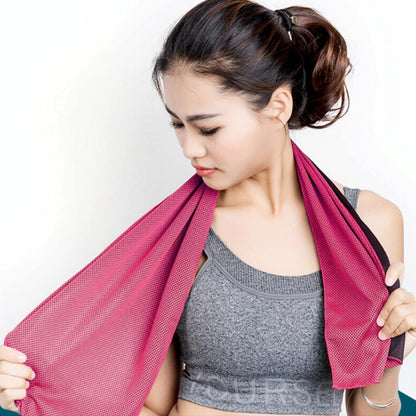 2-pack Enduring Ice Towels - Microfiber Fabric 30*100cm - Ideal for Gym and Sports - Green