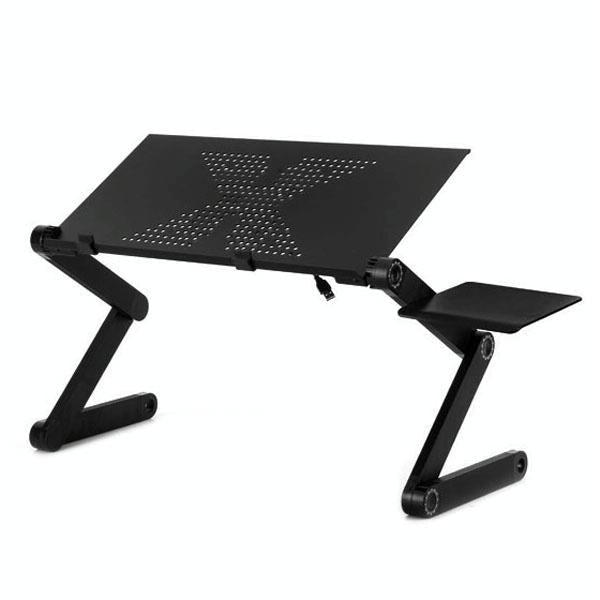 Adjustable Foldable Laptop Stand - Portable 360 Degree Aluminum - Magenta
