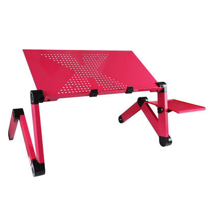 Adjustable Foldable Laptop Stand - Portable 360 Degree Aluminum - Magenta
