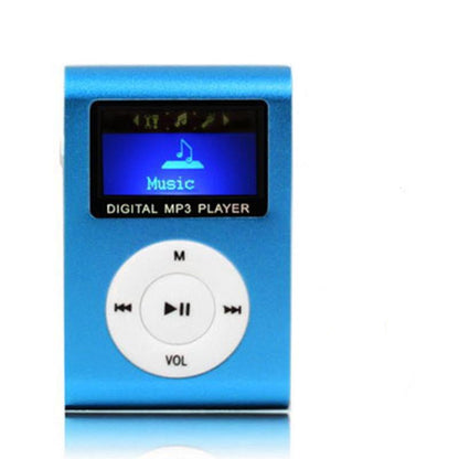 Lcd Mp3 Player With Tf / Micro Sd Slot & Metal Clip - Magenta