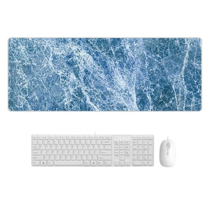 Sturdy Marbled Rubber Mouse Pad - Blue Crystal Marble