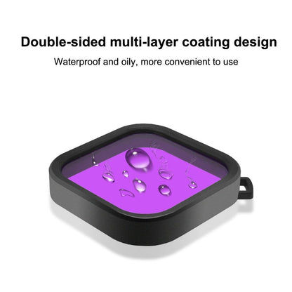 Square Diving Lens Filter for Gopro Hero 9 / 10 / 11 / 12 - Purple