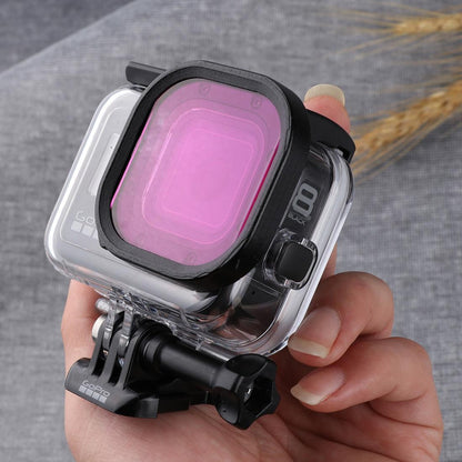 Waterproof Diving Lens Filter for Gopro Hero8 Housing - Purple