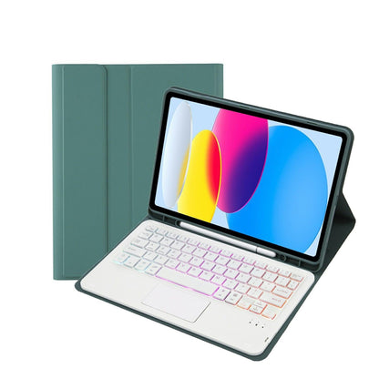 2022 Ipad 10.9 Lambskin Keyboard Case With Backlight & Pen Slot - Purple