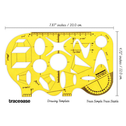 Math?s Trigonometry Formula Geometric Template Drawing Ruler Drafting Stencils Tool