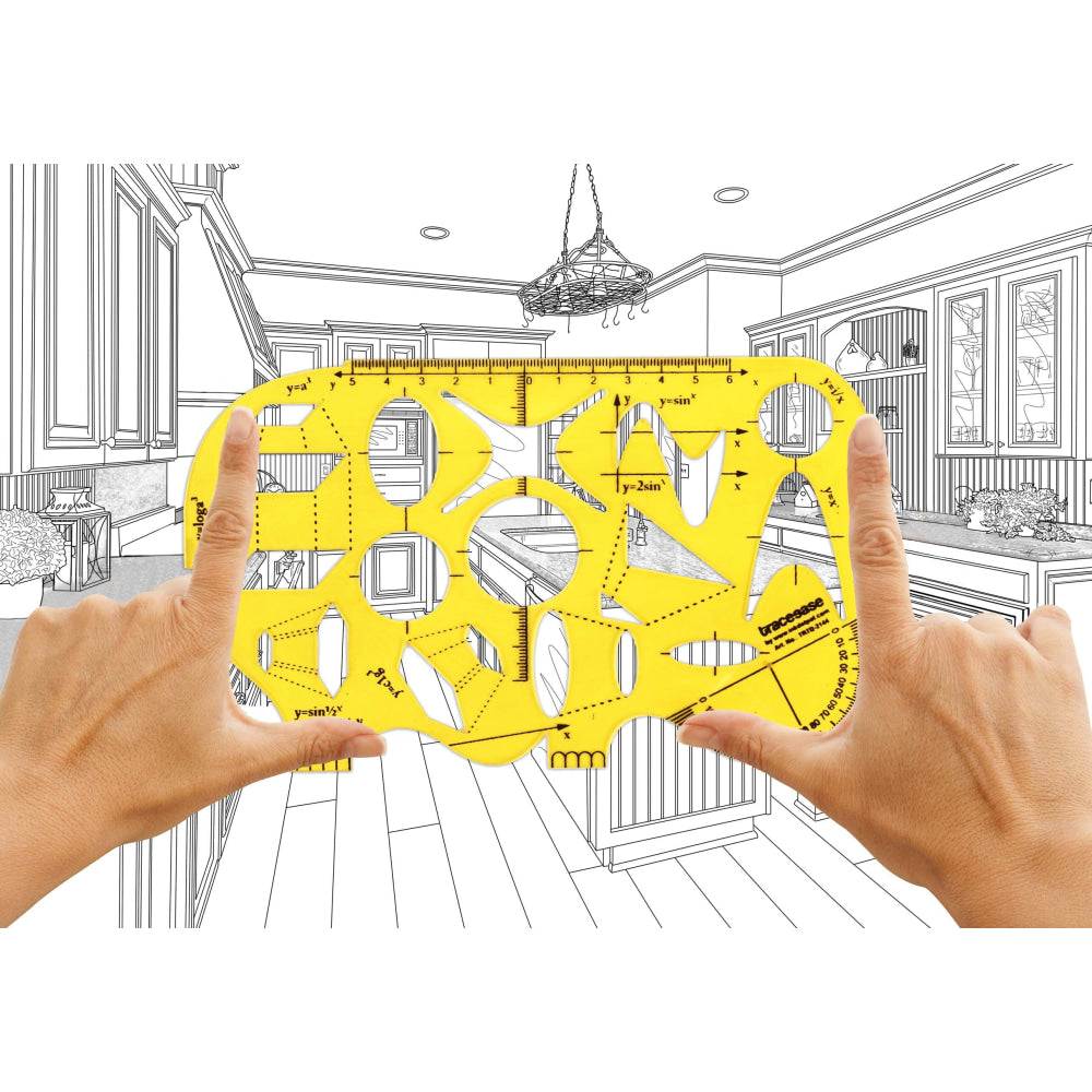 Math?s Trigonometry Formula Geometric Template Drawing Ruler Drafting Stencils Tool