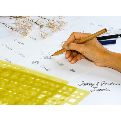 Diamond Size Calculator Round Shape Jewellery Templates Drafting Tools Jewellery Designing Stencils