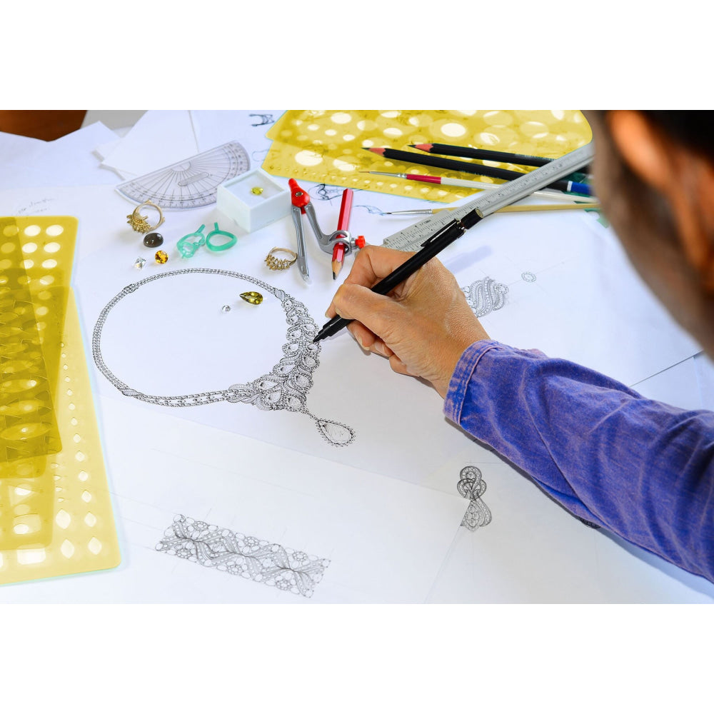 Diamond Size Calculator Round Shape Jewellery Templates Drafting Tools Jewellery Designing Stencils