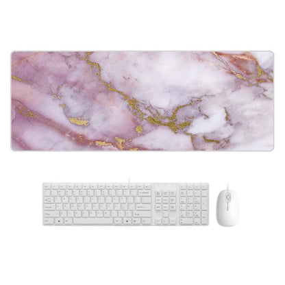 Sturdy Marbled Rubber Mouse Pad - Black Gold Marble