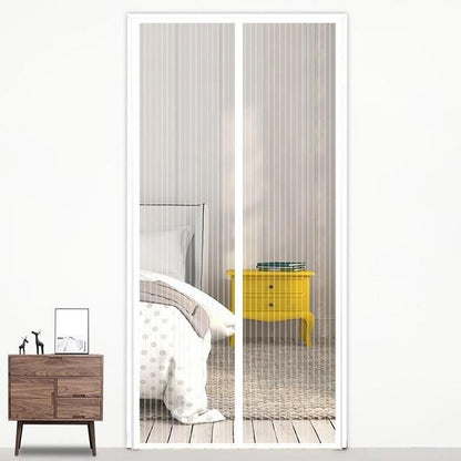 210x100cm Magnetic Mosquito-proof Screen Door Curtain - Magic Mesh - Beige