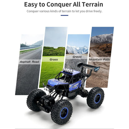 Alloy Climbing Car - 1 14 4wd Remote Control - Red