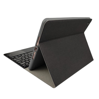 10.2 Ipad Keyboard Case With Touchpad Pen Slot & Bracket - Detachable Magnetic Silk Pattern Tpu - Red