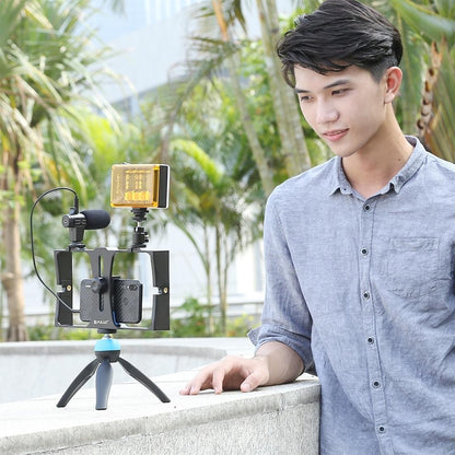 Vlogging Live Broadcast Led Selfie Light Kit With Tripod Head - Red