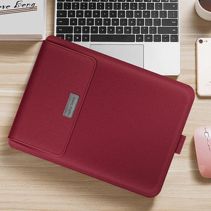 Universal Waterproof Laptop Bag Set With Handle Stand Pen Holder Winders Mouse & Charger Bags - Red