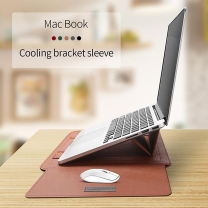 Universal Waterproof Laptop Bag Set With Handle Stand Pen Holder Winders Mouse & Charger Bags - Red