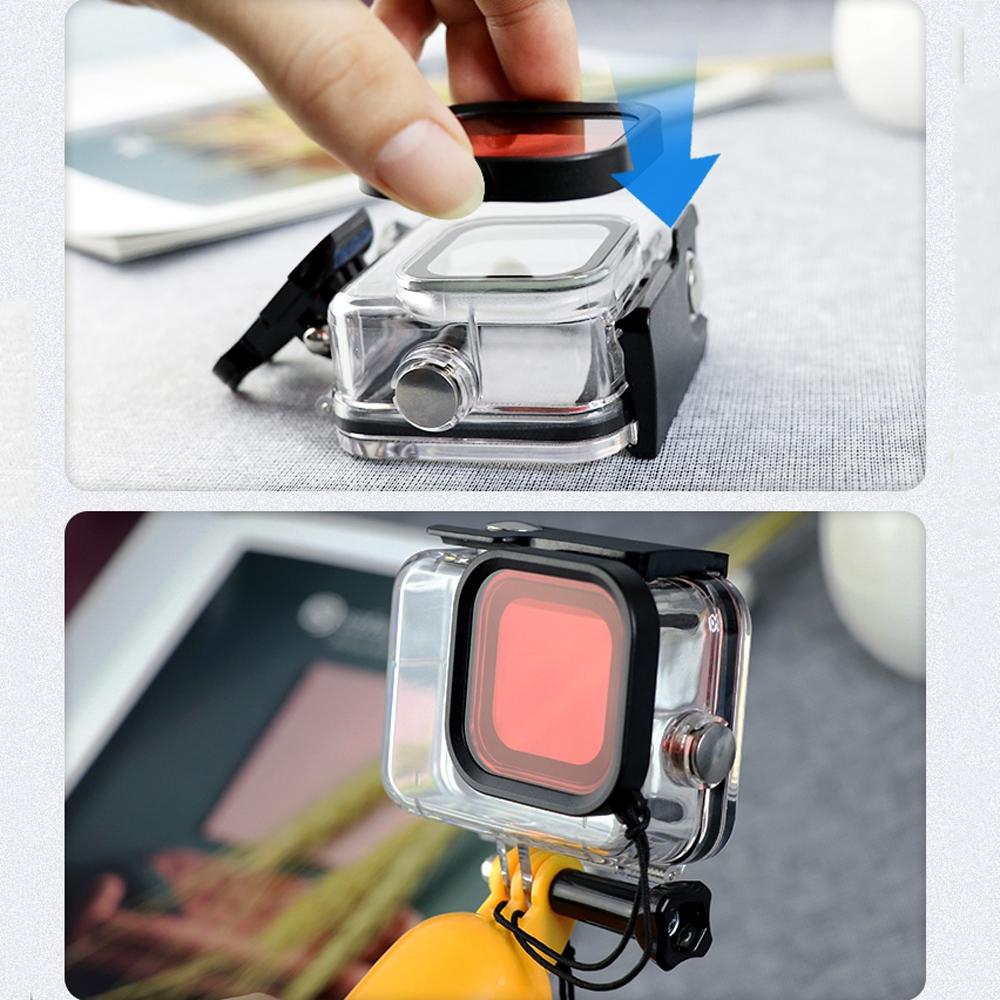 Gopro Hero8 Diving Lens Filter - Square Housing - Red