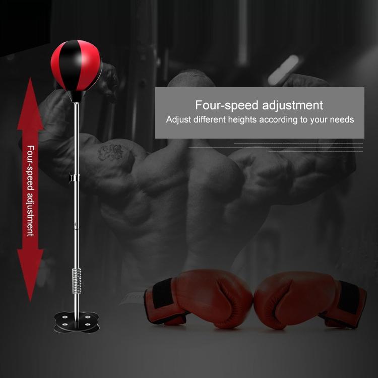 Adjustable Vertical Leather Speed Ball For Family Fitness - Red