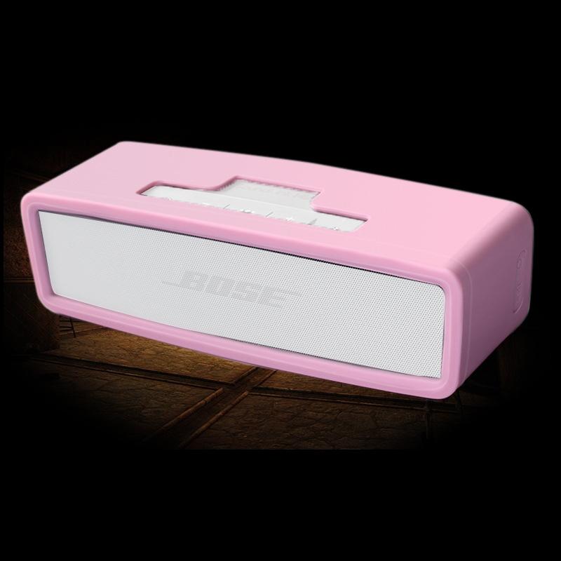 Shockproof Soft Silicone Case for Bose Soundlink Mini 1 / 2 Bluetooth Speaker - Rose Red