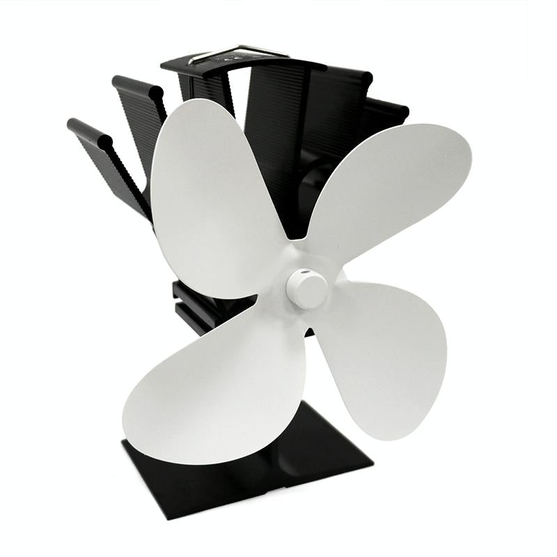Eco-friendly Heat Powered Stove Fan for Wood / Gas / Pellet Stoves - Rose Red