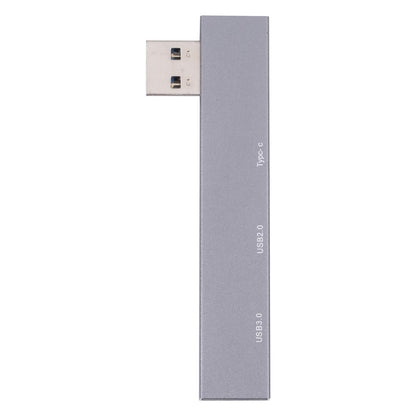 Usb Male To Usb 2.0+3.0+C Female Adapter Gray