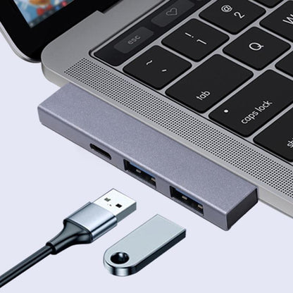 Usb Male To Usb 2.0+3.0+C Female Adapter Gray